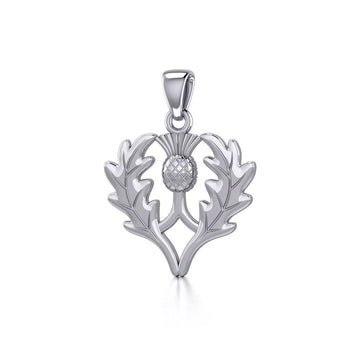 Scottish Thistle Silver Pendant TP3258 - Jewelry